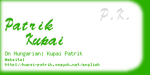 patrik kupai business card